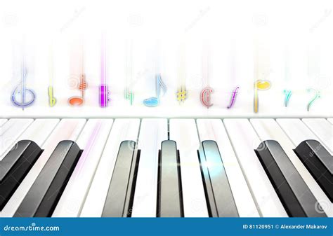 Piano Keyboard for Composing Music Stock Illustration - Illustration of ...