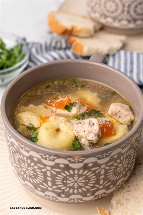 Chicken Tortellini Soup (Tortellini in Brodo) - Easy and Delish