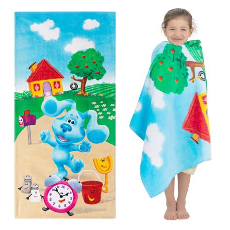 Blue's Clues Kids Super Soft Cotton Beach and Bath Towel, 28" x 58 ...