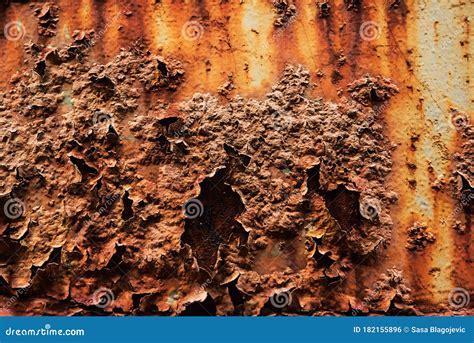 Metal with corrosion stock photo. Image of design, grunge - 182155896