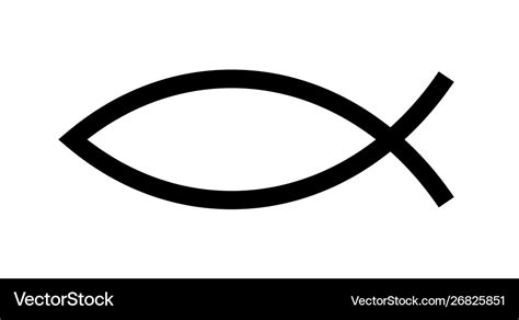 Christian fish symbol jesus fish icon religious Vector Image