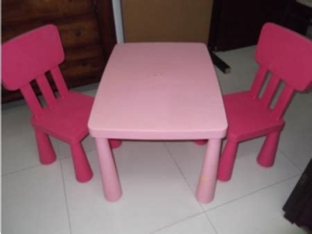 MYBUNDLETOYS2: IKEA Mammut Table Set in Pink
