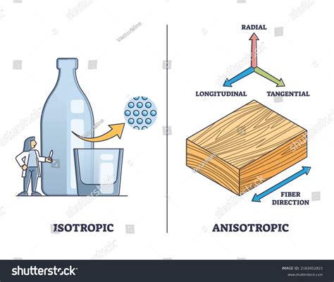 Isotropic Vs Anisotropic Material Substance Properties Stock Vector (Royalty Free) 2162652821 ...