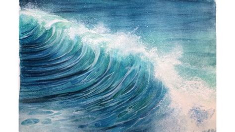 Paint An Ocean Wave, Watercolor Lesson: Crashing Wave | Watercolor ...