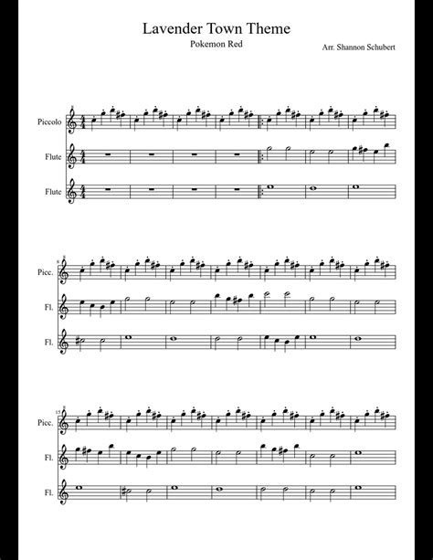 Lavender Town Theme sheet music download free in PDF or MIDI