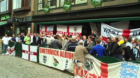 West Brom fans in Malmo - YouTube