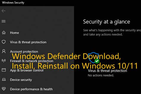 Windows Defender Download, Install, Reinstall on Win 10/11