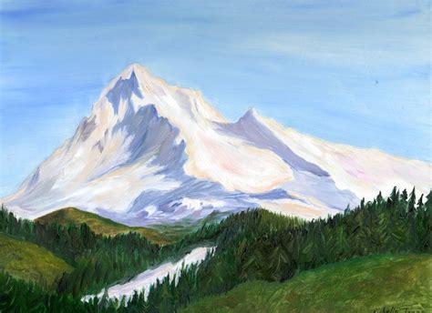 paintings of snowy mountains - Google Search | Mountain paintings ...