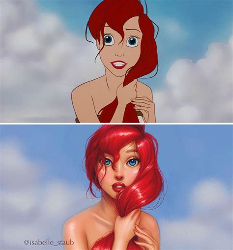 Disney Princesses Repainted In A Unique Style By Isabelle Staub | DeMilked