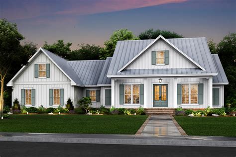 Country Farmhouse Plan with Optional Bonus Room - 51827HZ | Architectural Designs - House Plans