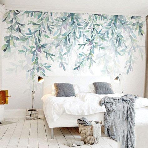 Green Leaf Wallpaper – L.E.Y Home Decor | Wallpaper bedroom home, Floral wallpaper bedroom ...