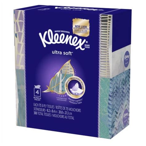 Kleenex Ultra Soft Facial Tissues, 4 pk / 75 ct - Ralphs