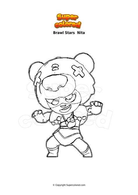 Coloriage Brawl Stars Nita - Supercolored.com