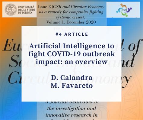 Artificial Intelligence to fight COVID-19 outbreak impact: an overview | European Journal of ...