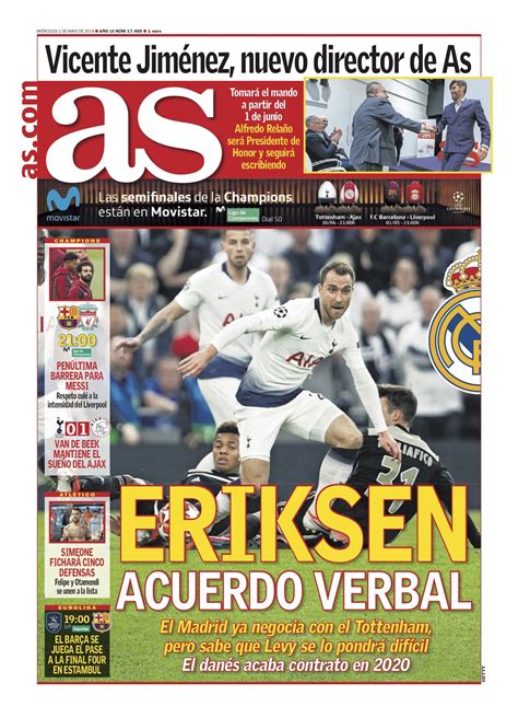 Real Madrid's transfer targets and Barcelona's Champions League night make the frontpages - Foto ...