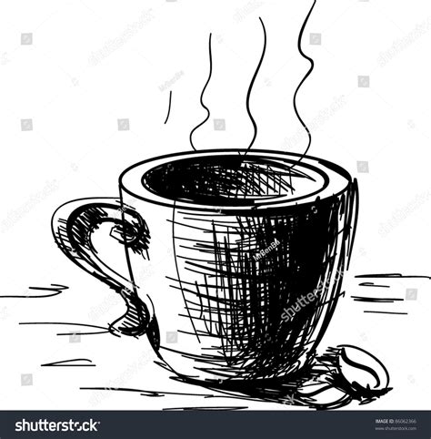 Coffee Cup Sketch Vector Illustration - 86062366 : Shutterstock