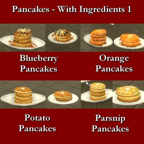 Mod The Sims - Custom Food Pancakes-With Ingredients 1