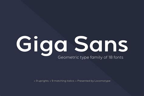 Giga Sans Font Family - Dafont Free