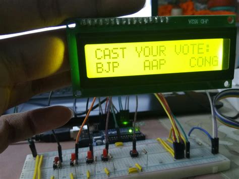 Electronic Voting machine with security feature - Hackster.io