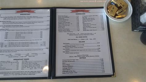 Menu at Dave's Diner restaurant, Arnold