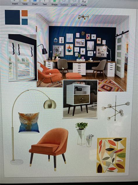 Mood board for home office Office Desk, Home Office, Mood Board, Gallery Wall, Shapes, Table ...