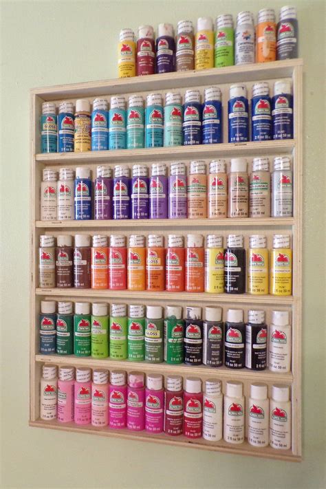 Craft Paint Rack, Paint Storage, Arts and Crafts, Acrylic Paint Storage ...