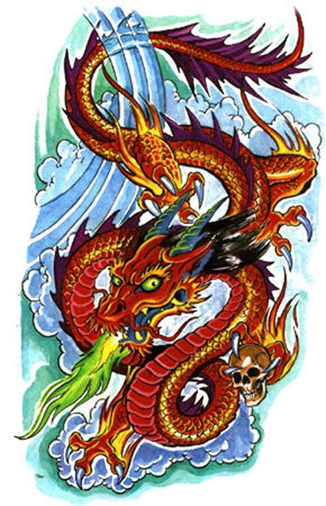 1000+ images about Fire Dragon Tattoos on Pinterest | Powder, Chinese dragon and Parlour