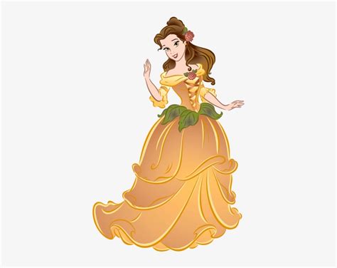 Disney Princesses Clipart Flower - Disney Princess Belle Yellow - 427x640 PNG Download - PNGkit