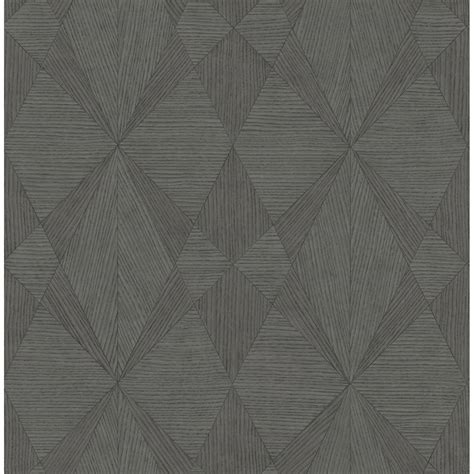 A-Street Prints Intrinsic Dark Grey Geometric Wood Wallpaper - Bed Bath & Beyond - 39999440