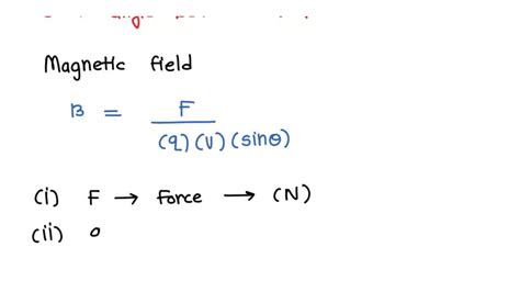 SOLVED: Express the SI unit for magnetic field in terms of the base SI units (m, kg, s, C).