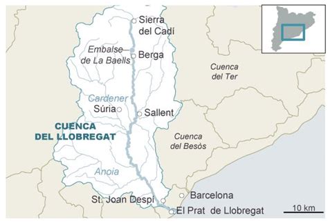 Rio Llobregat Mapa | Mapa