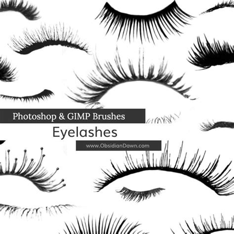 Eyelashes Photoshop and GIMP Brushes by redheadstock on DeviantArt