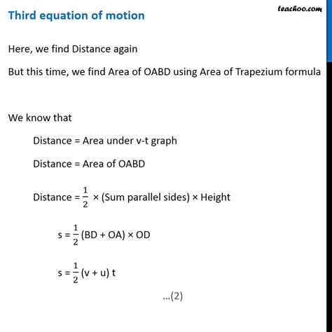 Derivation of all 3 Equations of Motion by Graph - Teachoo