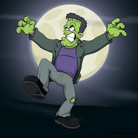 Cartoon Frankenstein | Fun Halloween Cartoon Monster