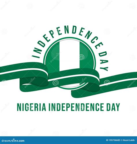 Nigeria Independence Day stock vector. Illustration of green - 195736683