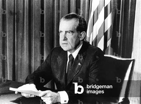 Image of President Richard Nixon announcing his resignation, 08/08/74