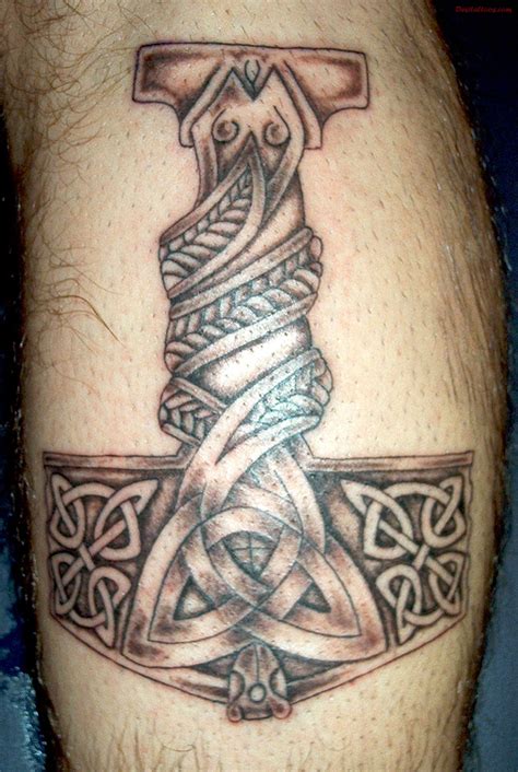 Mjolnir tattoo, Viking tattoos, Thor hammer tattoo