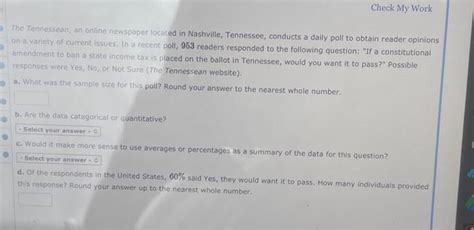 Solved The Tennessean, an online newspaper located in | Chegg.com