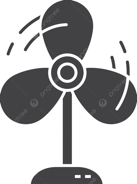 Fan Glyph Icon Illustration Fan Silhouette Vector, Illustration, Fan ...