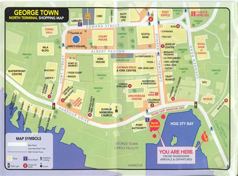 downtown grand cayman. great map showing shops | Georgetown grand cayman, Grand cayman island ...