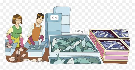 Vector Market Fish - Wet Market Clipart, HD Png Download - vhv