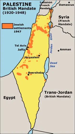 Map of Jewish Settlements In Palestine In 1947 • Mapsof.net