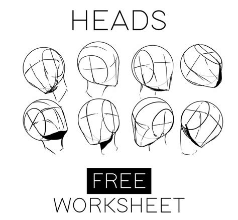 How to Draw the Head from Any Angle: Worksheets (PDF Printable)