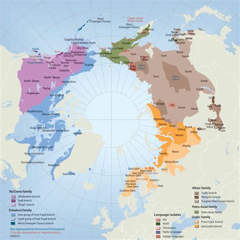 Lenguas indígenas del Ártico (2019) - Mapas Milhaud