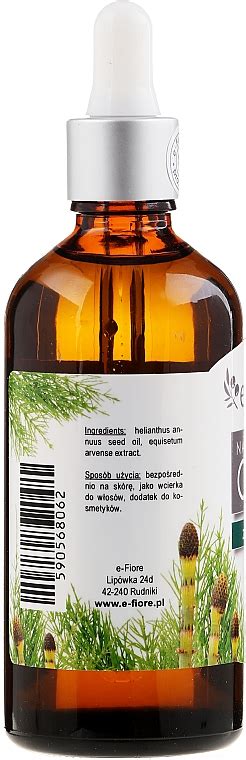 E-Fiore Natural Oil - Macérat de prêle à l'huile de tournesol pour visage, cheveux et ongles ...