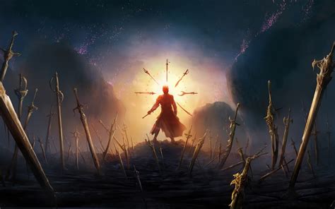 Download wallpaper 1680x1050 swords, fantasy, warrior, art, 16:10 widescreen 1680x1050 hd ...