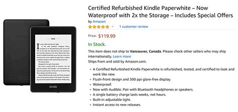 Amazon is now selling refurbished models of the Kindle Paperwhite 4 ...