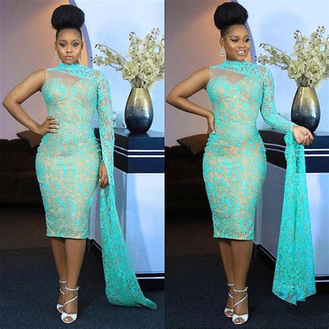 Lovely Aso Ebi Short Dress Styles for Ladies | Dezango | Lace gown ...