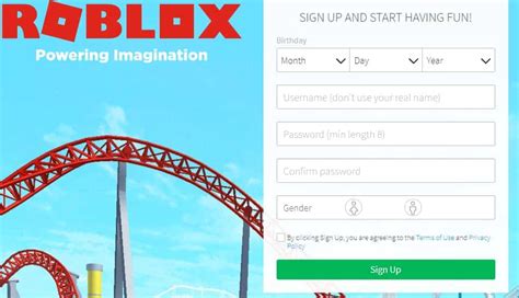 Roblox Login Sign Up