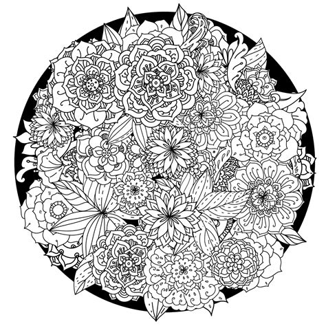 Flower Mandala Coloring Pages Printable at GetDrawings | Free download